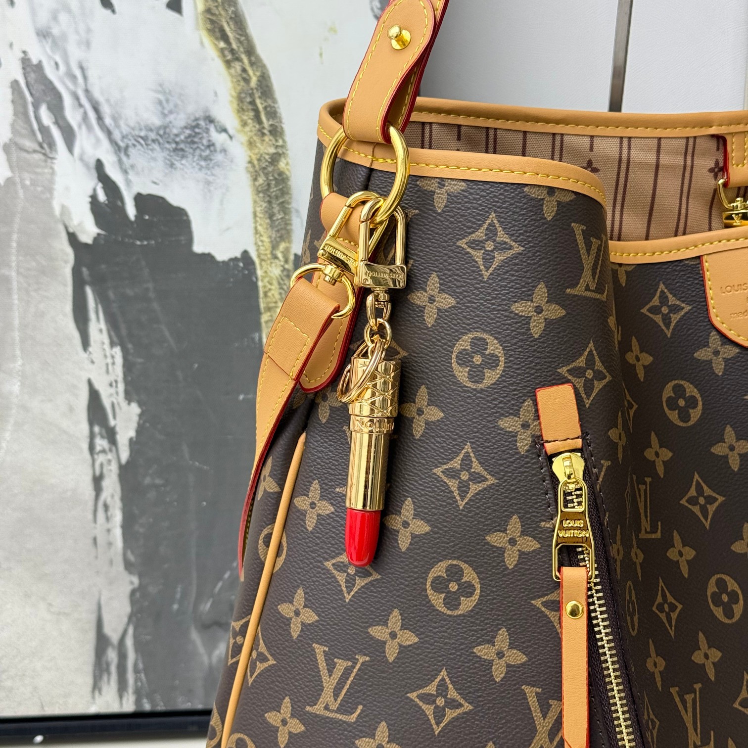 LV Lipstick Bag Charm S00 - Image 9