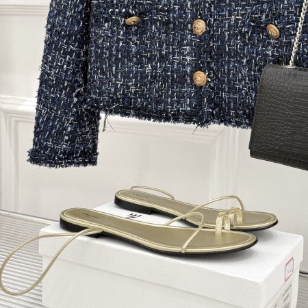 Celine Open-Toe Flat Sandals