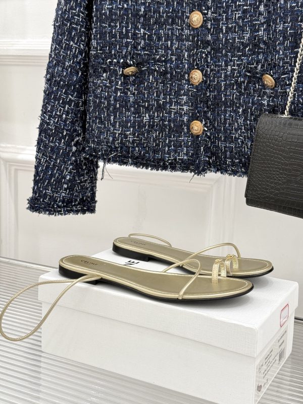 Celine Open-Toe Flat Sandals
