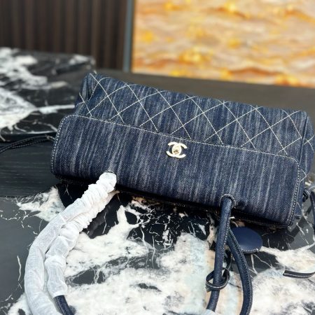 Chanel 26S Denim Baguette Bag - Image 7
