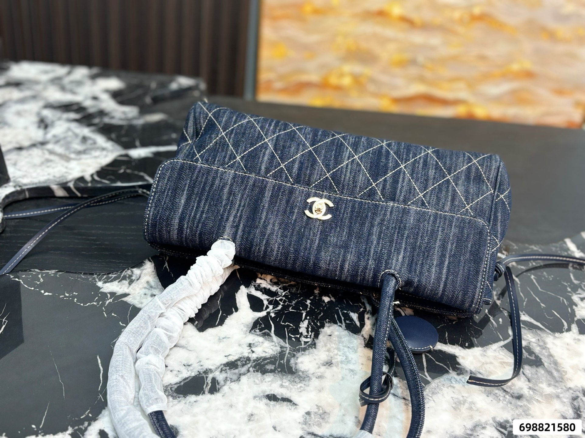 Chanel 26S Denim Baguette Bag - Image 7