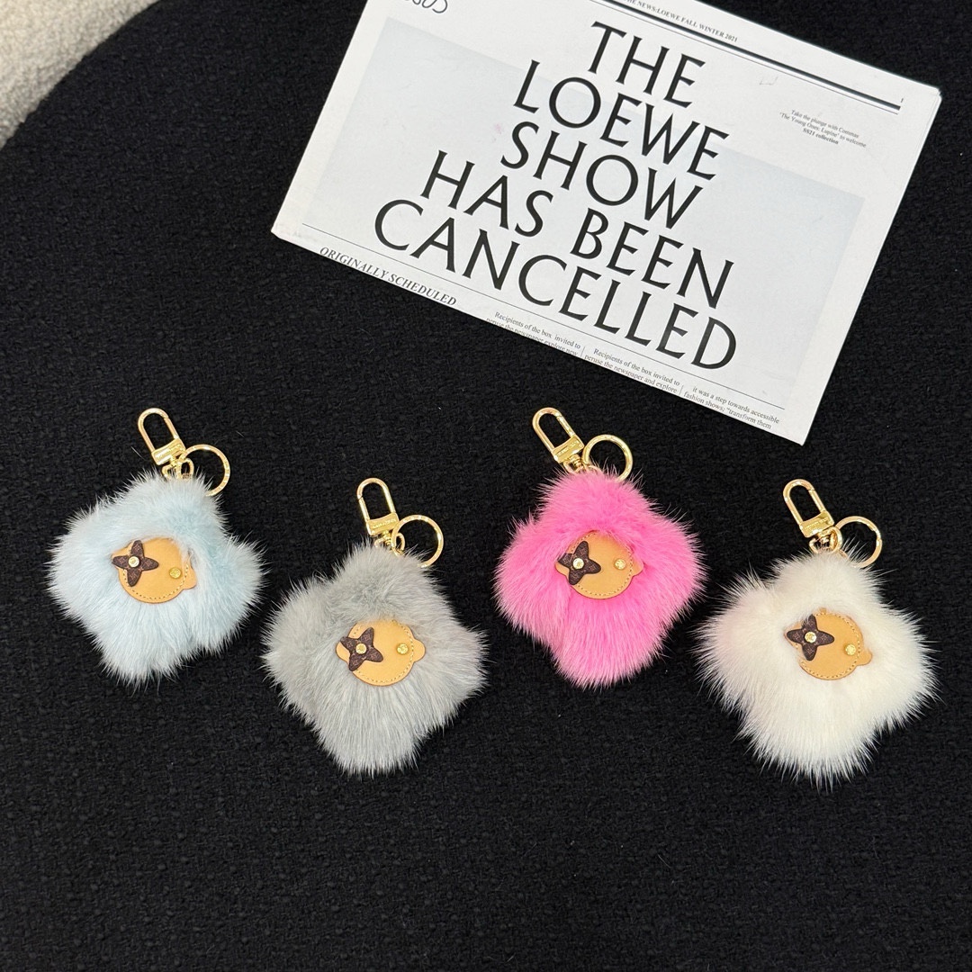 LV Vivienne Shearling Bag Charm - Image 1