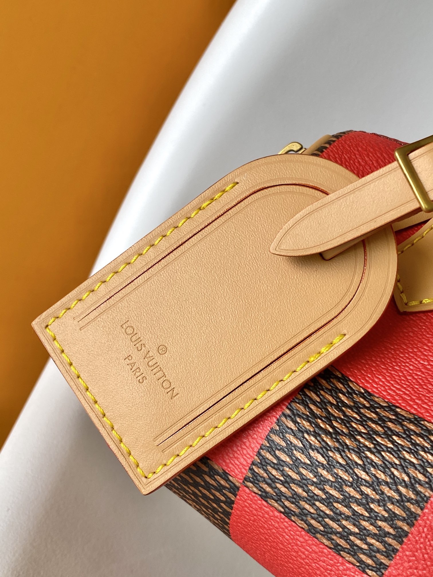 LV Damier Pop Speedy Bandoulière 18 Bag Jaune Mat - Image 7