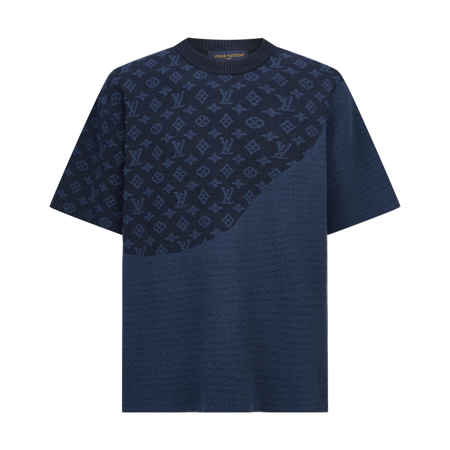 LV Graphic Jacquard Short-Sleeved Crewneck - Men - Ready-to-wear - Image 1
