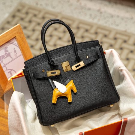 Hermès Birkin 30 black Togo Leather Gold Hardware Bag - 10A Mirror Version - Image 10