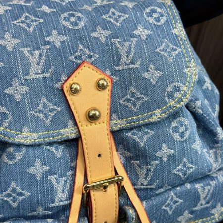 LV Montsouris Cargo Backpack Monogram Denim Bag - Image 6