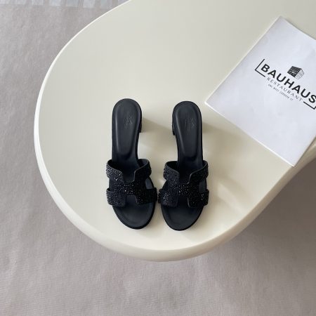Hermès Rhinestone High-Heel Sandals - Image 4
