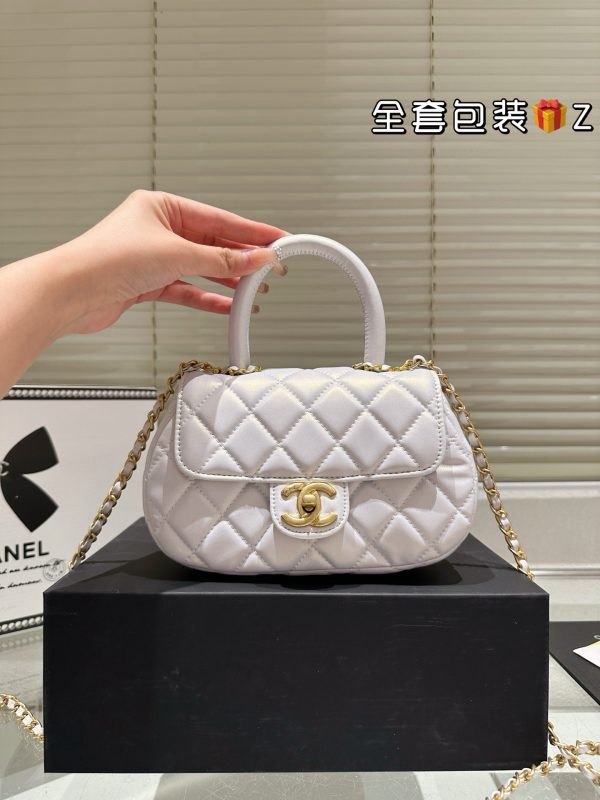 Chanel Moon-Shaped Leather Letter Flap Bag