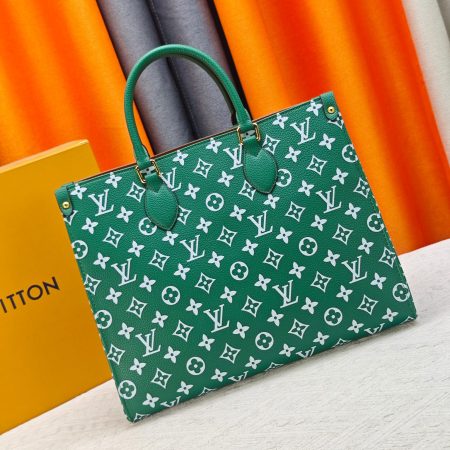 LV Green & White Monogram OnTheGo PM Bag - Image 6