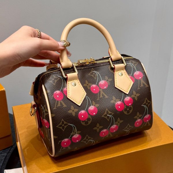 LV x TM Cherry Speedy 20 Bandouliere Pillow Bag