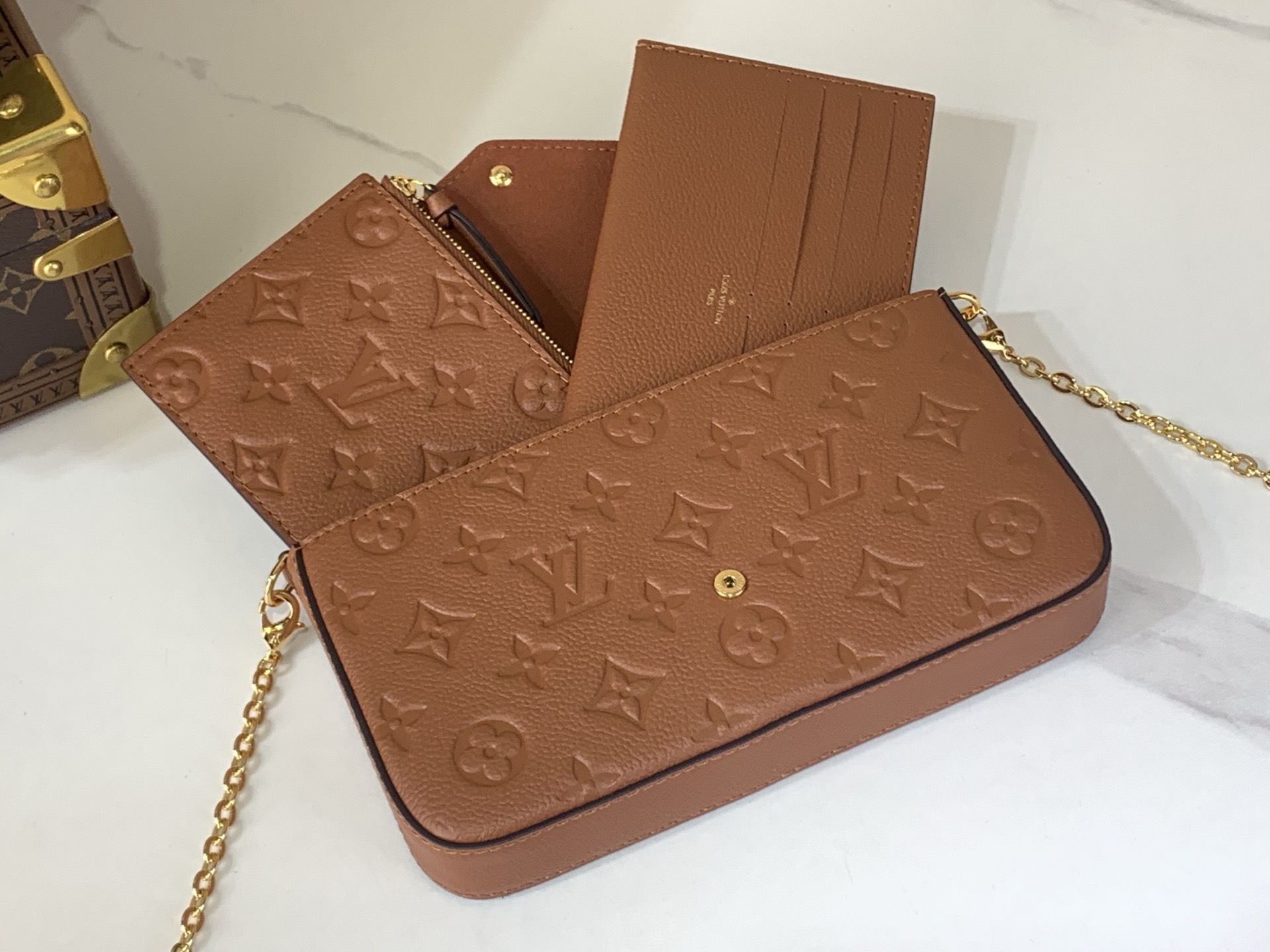 LV Pochette Félicie Monogram Empreinte Bag - Top Quality - Image 6
