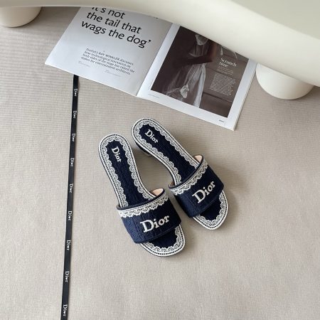 DIOR 26P Early Summer Embroidered Chunky-Heel Sandals - Image 5