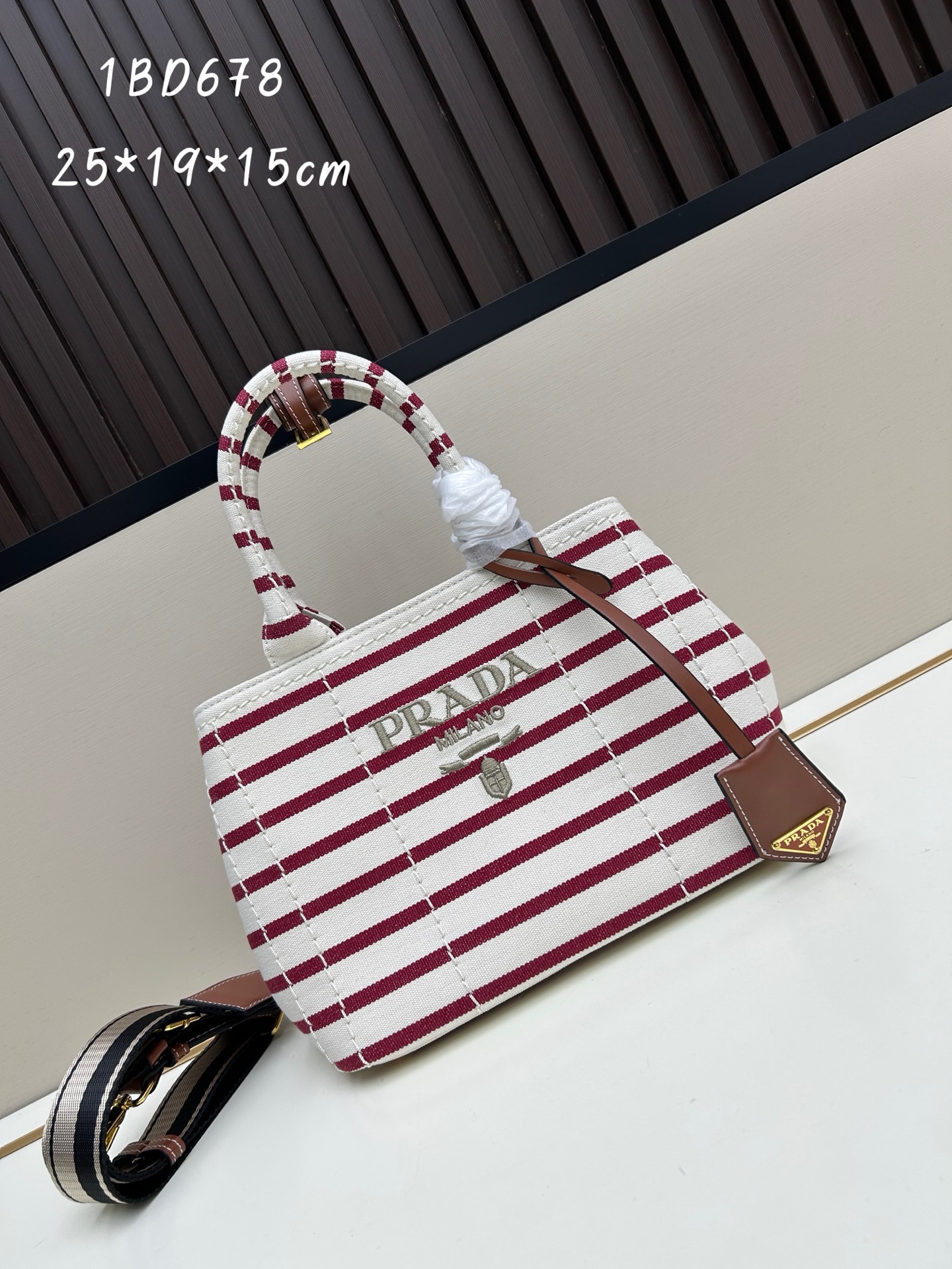 Prada Linen Blend Tote Bag - Image 2