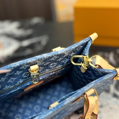 LV Monogram Denim OnTheGo PM Bag - Image 9
