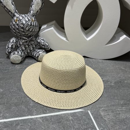 Prada Flat-Brimmed Straw Hat - Image 3