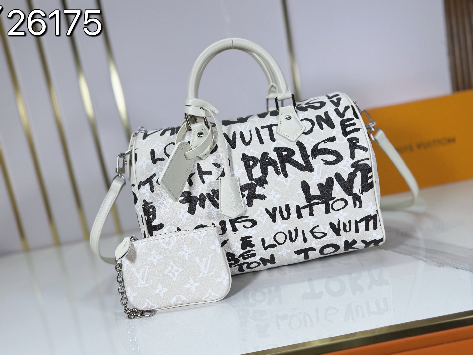 LV Speedy 30 Graffiti Pillow Bag - Image 6
