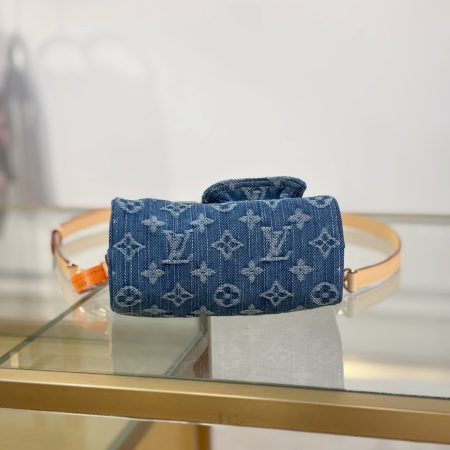 LV Nano Speedy Monogram Denim Bag - Image 9