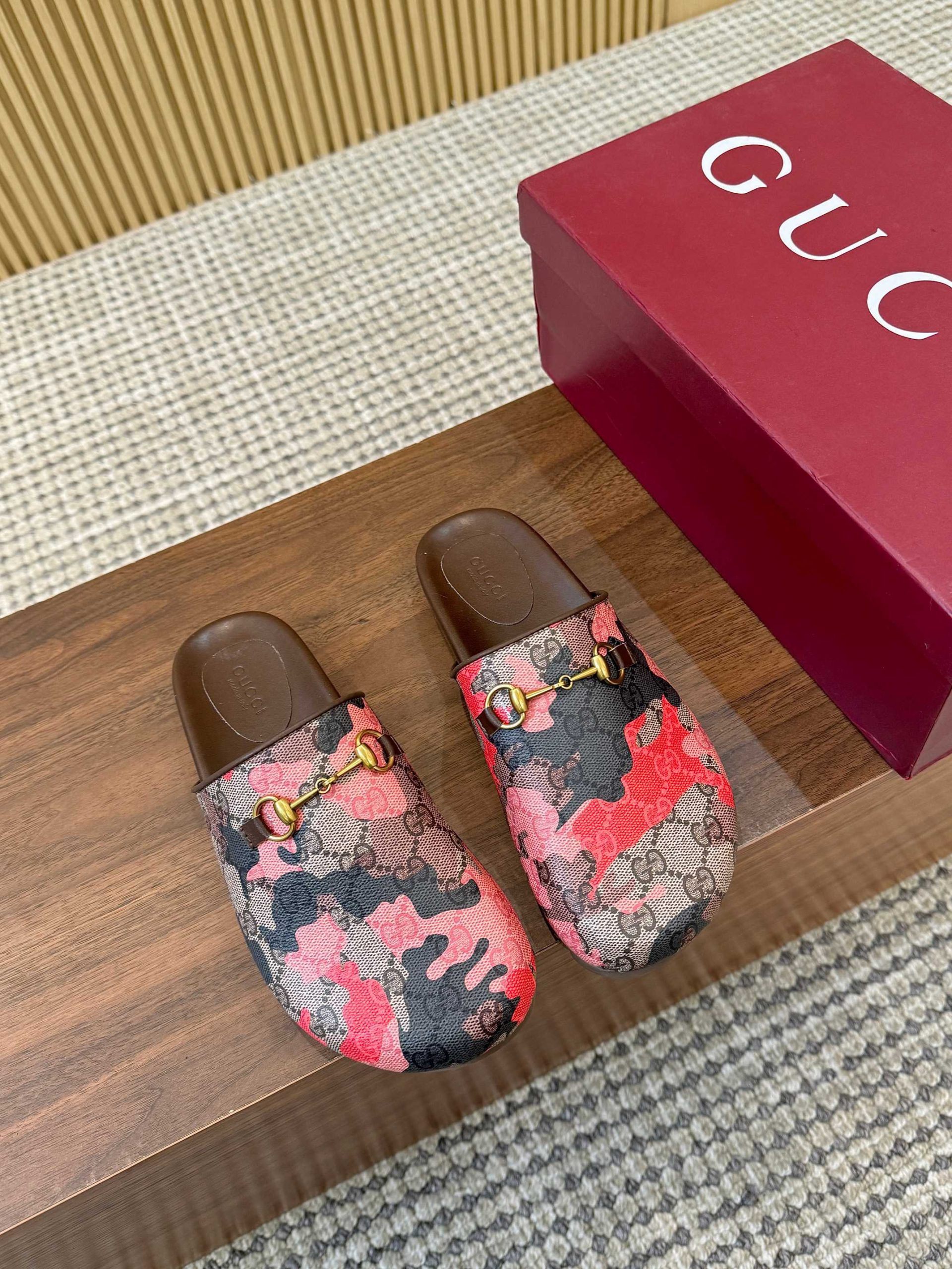 Gucci Printed Mules - Image 1