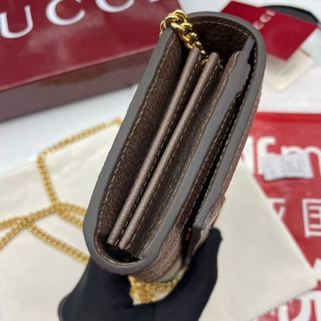 Gucci Ophidia Wallet on Chain in Beige - Image 6