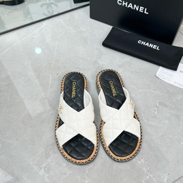 Chanel women's gold sandals