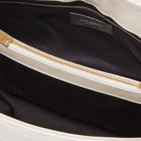 SAINT LAURENT YSL Loulou Medium Quilted Leather Shoulder Bag White - Image 5