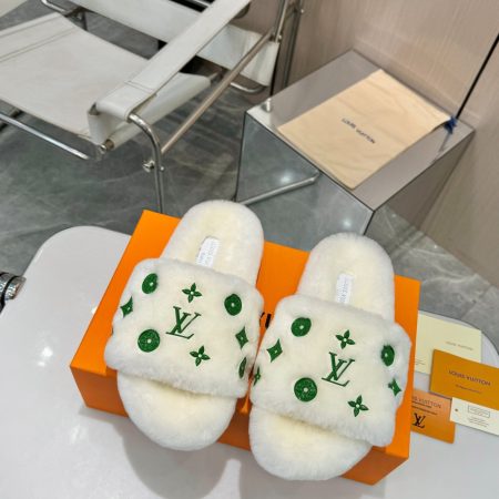 LV Fuzzy Slippers - Image 3