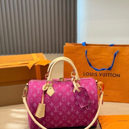 LV Speedy Soft 30 Monogram Denim Bag - Image 3
