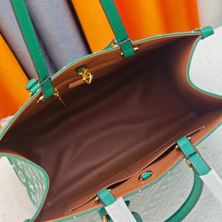 LV Green & White Monogram OnTheGo PM Bag - Image 11