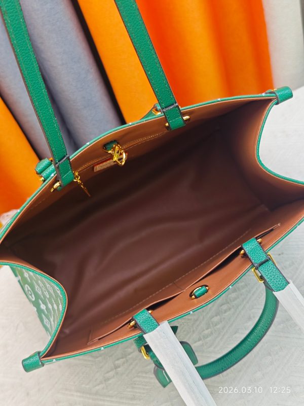 LV Green & White Monogram OnTheGo PM Bag