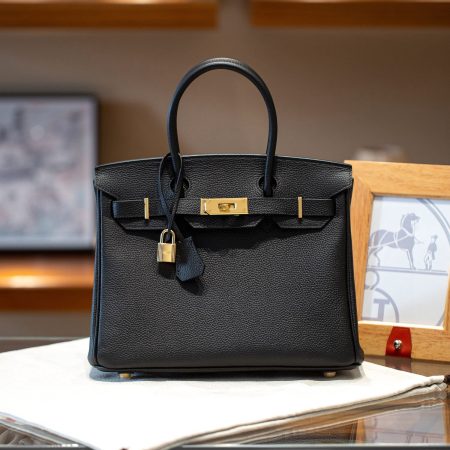 Hermès Birkin 30 black Togo Leather Gold Hardware Bag - 10A Mirror Version