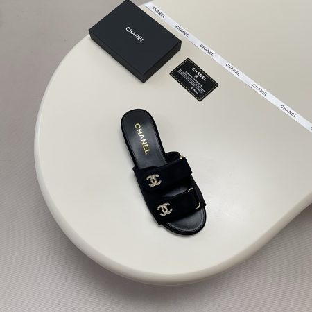 Chanel 26P Double C Diamond Buckle Velcro Slippers - Image 2