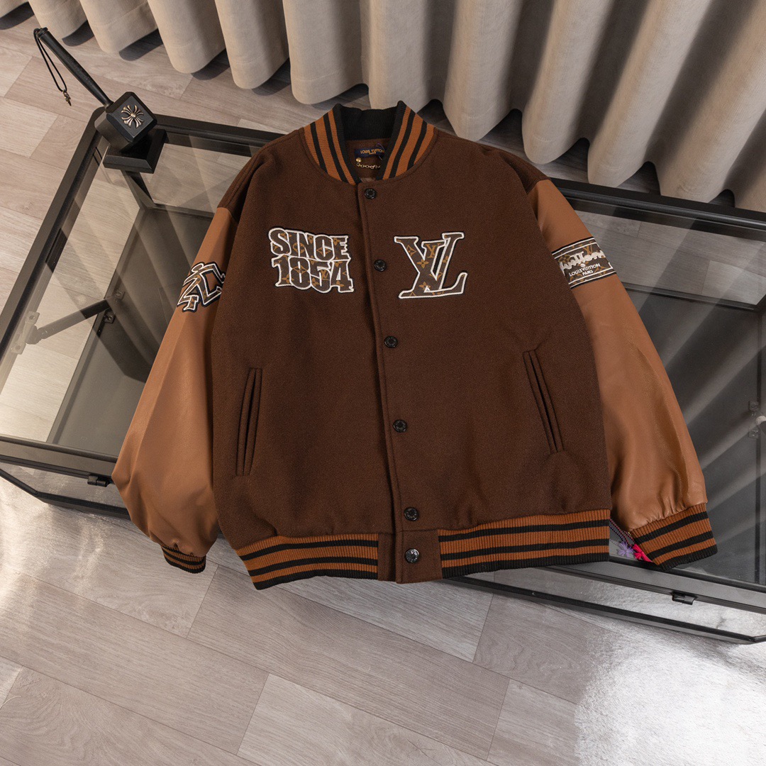 LV Runway Baseball Jacket - Image 1