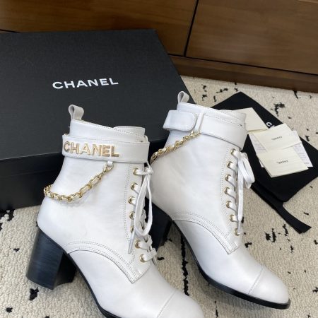 Chanel Chain Combat Boots