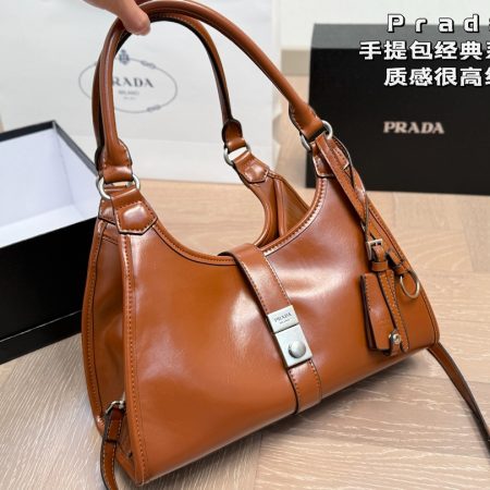 Prada push-lock Leather Tote Bag - Image 2