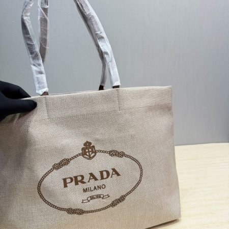 Prada Raffia Tote Bag - Image 2