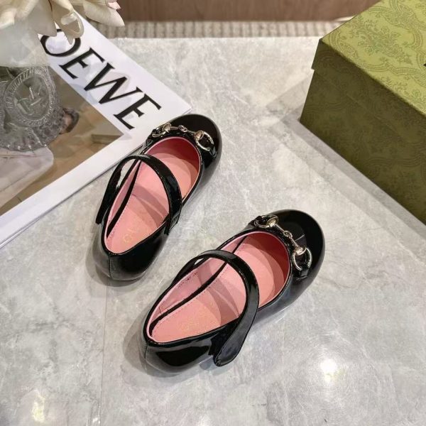 Gucci Kids Horsebit Ballet Flats