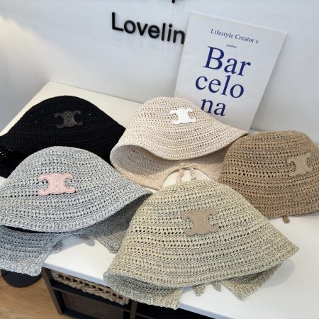 Céline Knitted Boater Hat - Image 1