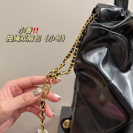 Chanel 23P Black Beaute Backpack 22 Mini Bag - Image 6