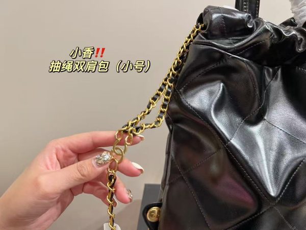 Chanel 23P Black Beaute Backpack 22 Mini Bag
