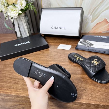 Chanel Quilted CC Slides - Image 11