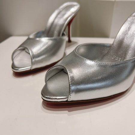 Christian Louboutin Me Dolly Silver Mules - Image 9