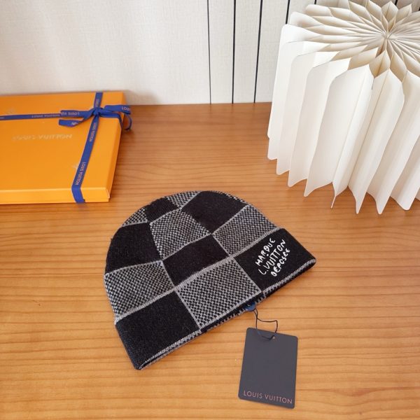 LV Damier Heritage Beanie Black