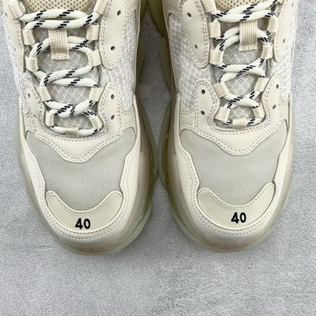 Balenciaga Triple S Clear Sole Sneakers Beige Mirror Version 10A - Image 3