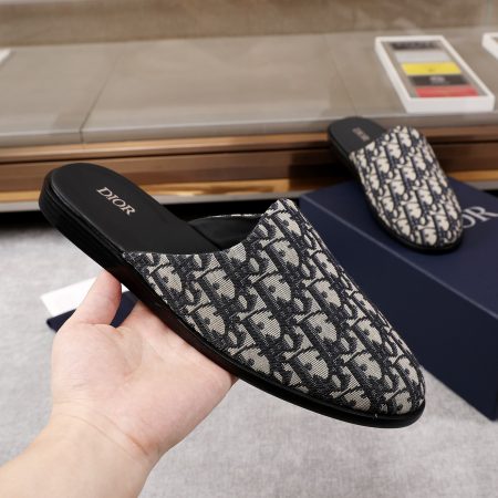 Dior Oblique B28 Embroidered Canvas Men Mules - Image 2