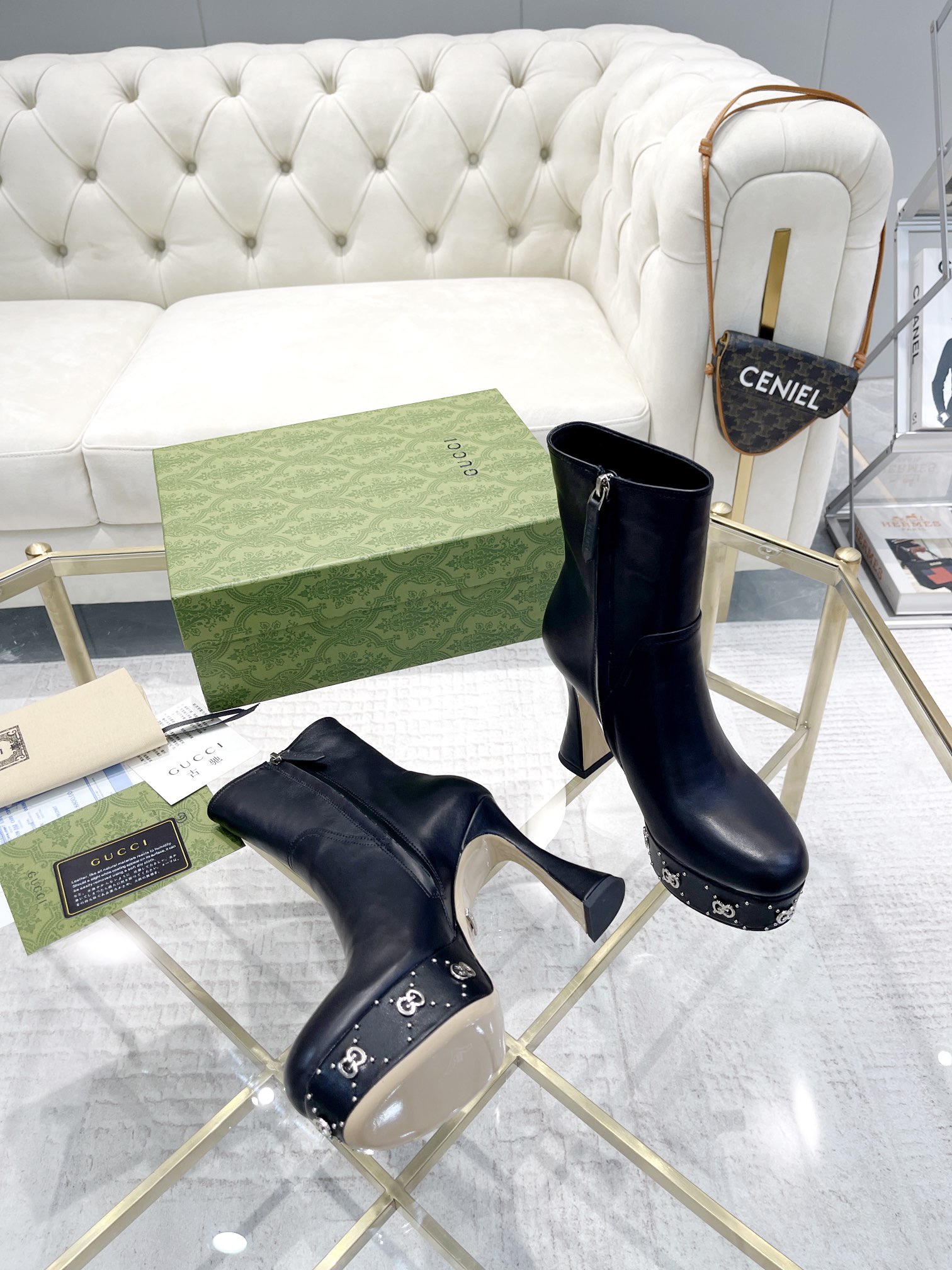 Gucci Janaya Chunky-Heeled Boots - Image 6