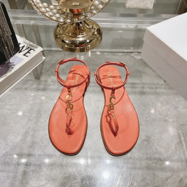Dior 2024 C'est Flat Round Toe Women's Slipper Sandals