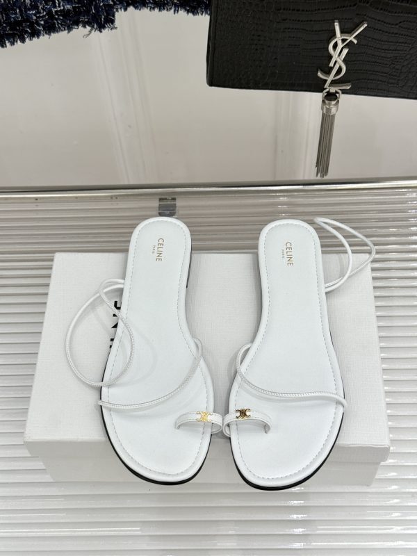 Celine Open-Toe Flat Sandals