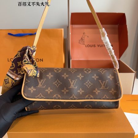 LV Vintage Monogram Canvas Pochette Twin GM Crossbody Bag - Image 2