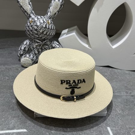 Prada Flat-Brimmed Straw Hat - Image 4