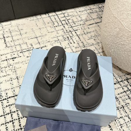 Prada Rubber Thong Sandals - Image 4